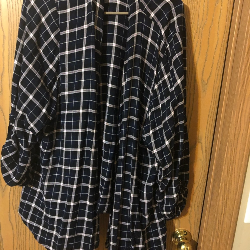 Plus size plaid shirt